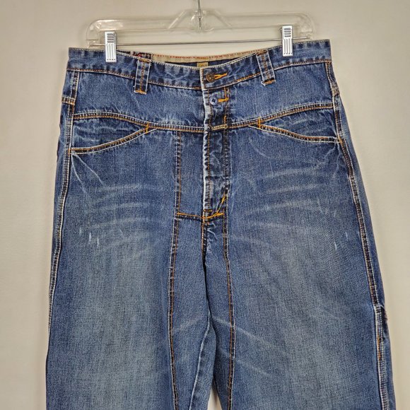 Vintage Marithe Francois Girbaud Medium Wash Wide Legs Jeans Size 34M - Picture 9 of 15